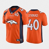 Nike Broncos 40 Justin Strnad Orange Team Big Logo Number Vapor Untouchable Limited Jersey Dzhi,baseball caps,new era cap wholesale,wholesale hats
